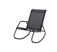 Fauteuil bas de jardin à bascule acier époxy et toile - Noa