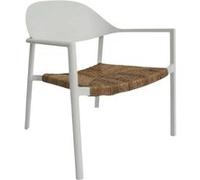 Proloisirs - Fauteuil de jardin lounge en aluminium et résine Bage blanc, beige G