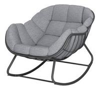 PROLOISIRS Fauteuil de jardin Rocking Royal II en acier avec coussin - grey/gris
