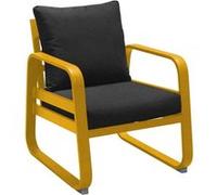- Fauteuil extérieur lounge en aluminium Tonio miel
