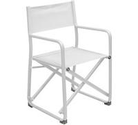 PROLOISIRS Fauteuil metteur en scène pliant - SCENARIO - Aluminium époxy blanc - Toile TPEP blanc Blanc G