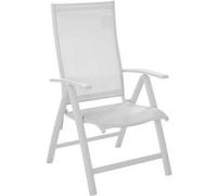 PROLOISIRS Fauteuil multiposition - ELEGANCE - Aluminium - Toile TPEP blanc - Pliant Blanc G