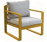 Fauteuil sofa - MOJITO II - Aluminium époxy - Miel/Gris