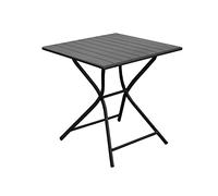 Table de jardin pliante aluminium - Globe - L.70 x l.70 cm - 2 personnes