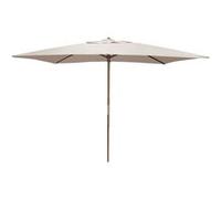 Proloisirs - Parasol avec mât en bois 300x200 cm Ori ecru G