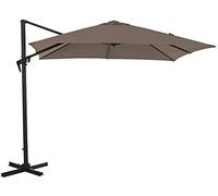 Parasol D?Port? Carr? En Aluminium 3x3m Roma Marron