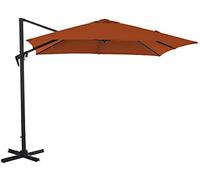 Proloisirs Parasol déporté carré en Aluminium 3x3m Roma