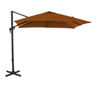 PROLOISIRS-Parasol déporté gris en aluminium inclinable et rotatif Proloisirs Roma - 2,5 x 2,5 m