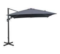 Parasol déporté orientable 360° inclinable gauche droite 3 x 3 m Orient Gris - Gris