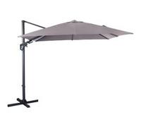 Proloisirs - Parasol déporté orientable 360° inclinable gauche droite 3 x 3 m Orient Taupe Taupe G