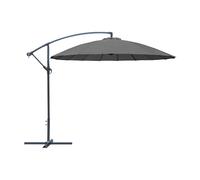 PROLOISIRS Parasol déporté Pagode mât gris / toile grise - Ø 300 cm
