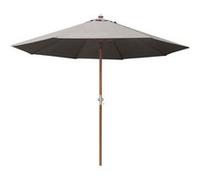 Proloisirs - Parasol en bois 300 cm avec manivelle Holly gris Gris G