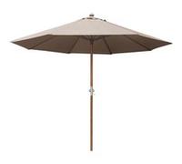 Proloisirs - Parasol en bois 300 cm avec manivelle Holly taupe Taupe G