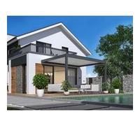 Pergola bioclimatique - Zéphir - Aluminium - Motorisée - 3 x 4 m - Gris