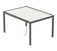 Pergola Mira 3x4 Alu et Lames - Graphite et Blanc