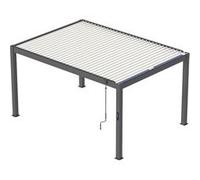 PROLOISIRS Pergola Mira 3x4 Solar Alu/Lames - Graphite/Blanc G