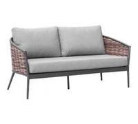 PROLOISIRS Set 3 pièces Muse en aluminium/wicker avec coussins - graphite Graphite G
