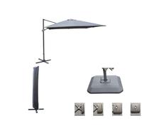 Proloisirs Set d'ombrage complet (1 parasol déporté NH 3x3 + 1 housse + 1 lestage)