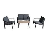 Salon de jardin bas Proloisirs Sun Set 4 places - Graphite