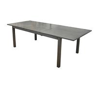 Proloisirs Table Antibes 160/220 x 90 cm Aluminium Brush Ice