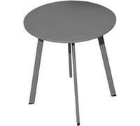Table basse de jardin Massaï en acier époxy graphite - ø 45 cm