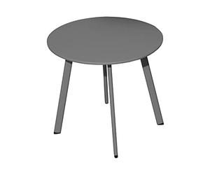 Proloisirs Table Basse de Jardin Massaï en Acier époxy Graphite - ø 40 cm Marron