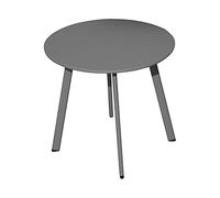 Proloisirs Table Basse de Jardin Massaï en Acier époxy Graphite - ø 40 cm Marron