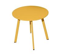 Proloisirs Table Basse de Jardin Massaï en Acier époxy Miel - ø 40 cm, Orange