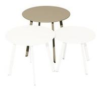 PROLOISIRS Table basse Massaï en acier - diamètre 50 cm - sand G