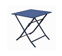 Proloisirs Table de jardin Lorita - carrée pliante Bleu 70 x 71 x 70 cm
