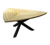 PROLOISIRS Table fixe - FERRONE - Aluminium graphite - Teck FSC 100% - 170 cm Graphite