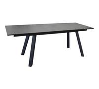 Table de jardin rectangulaire Agra, plateau Verre - graphite/gris 150/200/250 cm