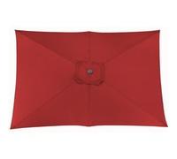 PROLOISIRS Toile Parasol Mat Droit 3x2/6 Polyester 200gr SD - Rouge Rouge
