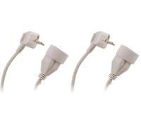 Prolongateur 16A 2P+T HO5VV-F 3G1,5mm² - Blanc 3m - Zenitech (Lot de 2)