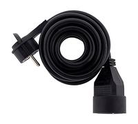 Prolongateur 16A 2P+T HO5VV-F 3G1,5mm² Noir 3m avec fiche extraplate - Zenitech