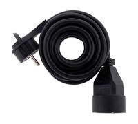 Zenitech Prolongateur 16A 2P+T HO5VV-F 3G1,5mm² Noir 3 m avec fiche extraplate