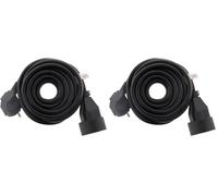 Prolongateur 16A HO5VV-F 3G1,5mm² - Noir 3m - Zenitech (Lot de 2)