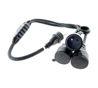 Prolongateur à triple tête pour chantier HO7RN-F 16A 3G1,5mm² Noir 1m (norme NF-C 61-314)
