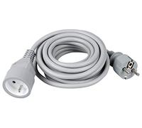 Prolongateur câble souple gris Dhome - H05 VV-F 3G 1,5 mm² - Longueur 3 m