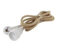 Prolongateur - CHACON - 66789 - Textil 3m 3x1,5m2 - Câble LIN & fiche blanc plate