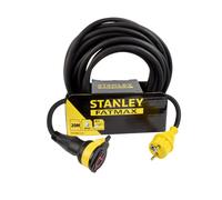STANLEY FATMAX Prolongateur Chantier 16A+T avec Clapet, IP44. Câble HO7RN-F 3G1, 5mm², Longueur 20 Mètres