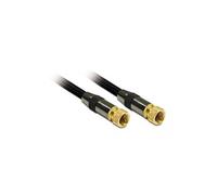Metronic 419011 Câble d'antenne blindé Mâle/Mâle - connexion Fiche F - 5m Noir
