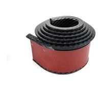 Prolongateur d'arc Garniture Passage Roue Universel en Fibre Carbone Noire Garde-Boue Évasé Bande Protection Caoutchouc pour Sourcils Voiture Pare-Boue Avant Arrière(3.8cm Black)