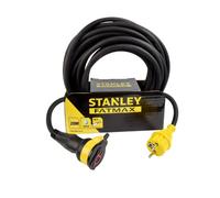 STANLEY FATMAX Prolongateur Chantier 16A+T avec Clapet, IP44. Câble HO7RN-F 3G1, 5mm², Longueur 20 Mètres