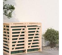 Prolongateur de stockage de conteneurs Bois de pin massif | Extensible jusqu'à 4 bacs, porte avec serrure, grille d'aération, facile à assembler