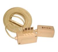 Zenitech - Rallonge Téléphonique Mâle Gigogne/Femelle 8 Plots - Câble 10m - Idéal pour Prise Murale - Compatible avec Appareils Standard - Blanc