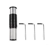 Prolongateur de tige de vélo en alliage d'aluminium pour fourche de 24,6 mm à 25,4 mm de diamètre intérieur réglable de 3 à 50 mm de hauteur avec rondelles et clé pour route de montagne (noir + outil)
