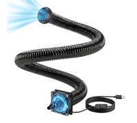 Prolongateur de ventilation AC pour voiture, tuyau de ventilation flexible avec ventilateur d'air USB, résistant à la chaleur, 3 mètres, pour camion, camping-car, SUV, berline, pickup, van, remorque