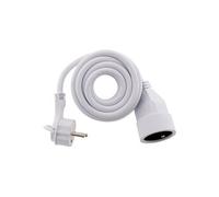 - Prolongateur électrique 3m 2P+T 16A + fiche extraplate - blanc