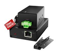 Prolongateur Ethernet alimenté par PoE sur 2 fils ou coaxiaux | Master Side PD - Aucune alimentation locale nécessaire | Jusqu'à 800 m (500 m PoE) | Pont amplificateur de répéteur LAN et PoE | Rail